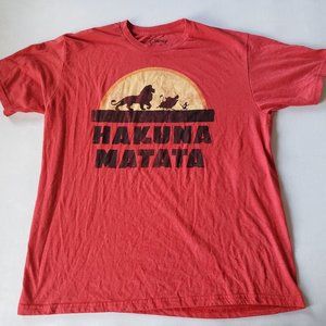 Disney"s Lion King "Hakuna Matata" Short Sleeve Shirt Size XL